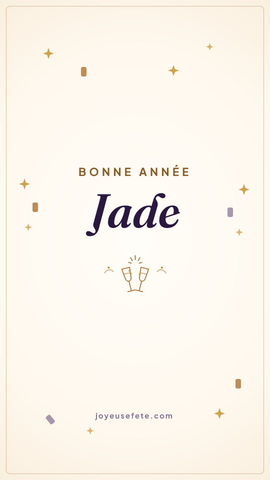 Image « Bonne année Jade » au format story