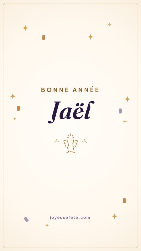 Image « Bonne année Jaël » au format story