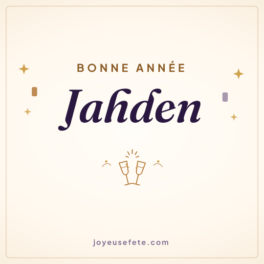 Image carrée « Bonne année Jahden » pour WhatsApp