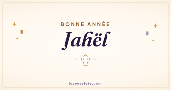 Image « Bonne année Jahël » au format large