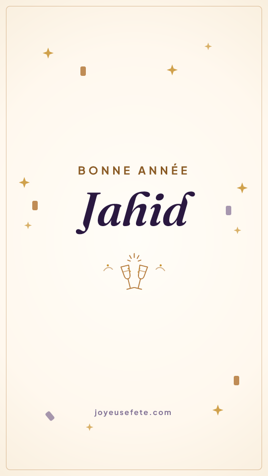 Image « Bonne année Jahid » au format story