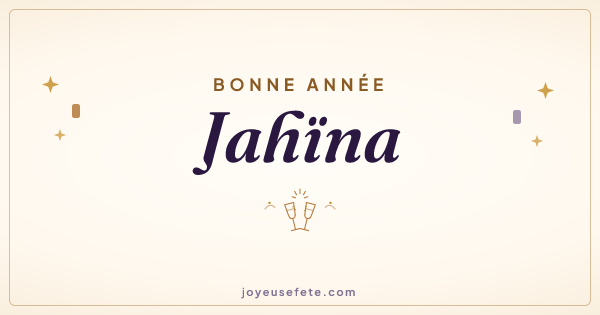 Image « Bonne année Jahïna » au format large