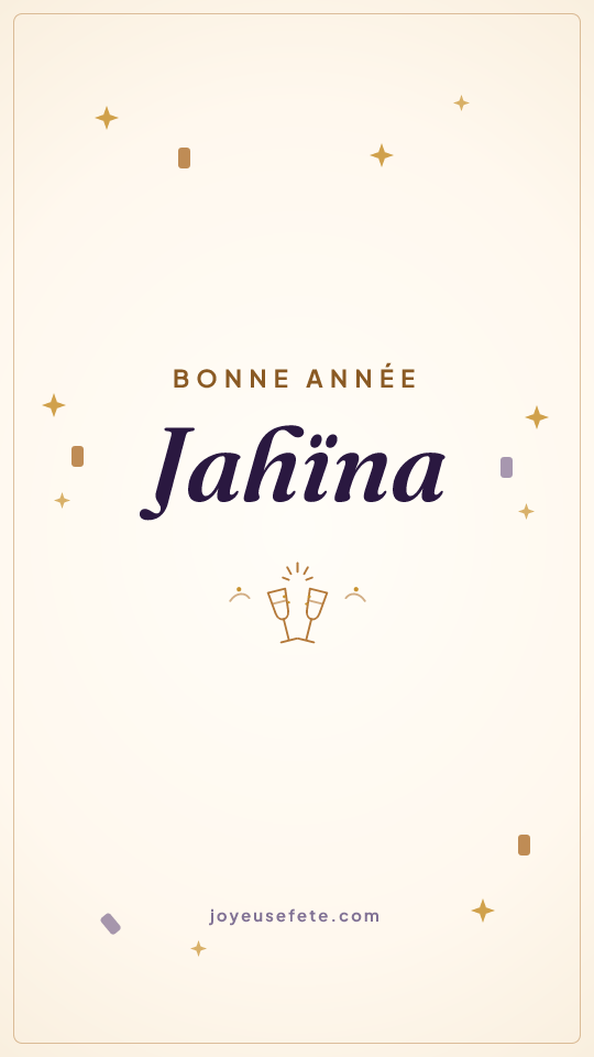 Image « Bonne année Jahïna » au format story
