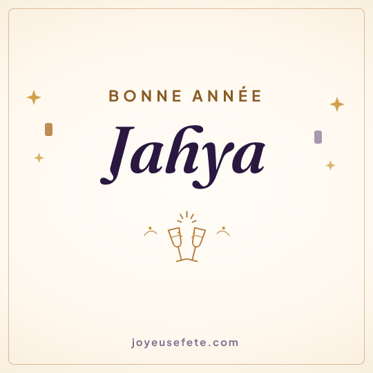 Image carrée « Bonne année Jahya » pour WhatsApp