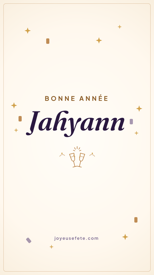 Image « Bonne année Jahyann » au format story