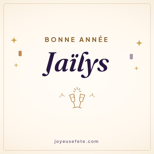 Image carrée « Bonne année Jaïlys » pour WhatsApp