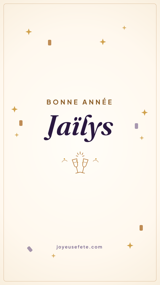 Image « Bonne année Jaïlys » au format story