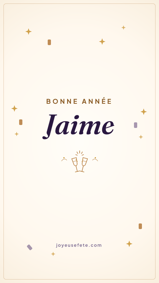 Image « Bonne année Jaime » au format story