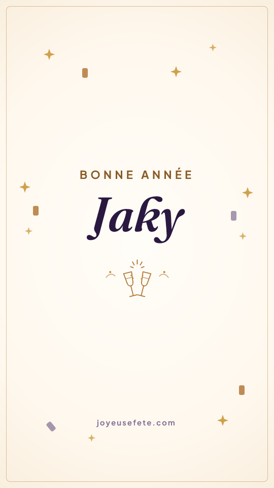 Image « Bonne année Jaky » au format story