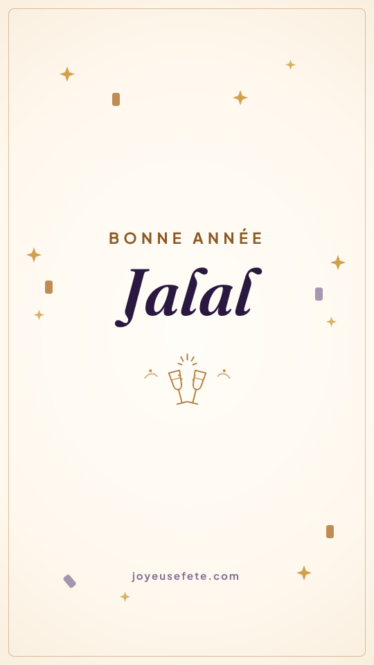 Image « Bonne année Jalal » au format story