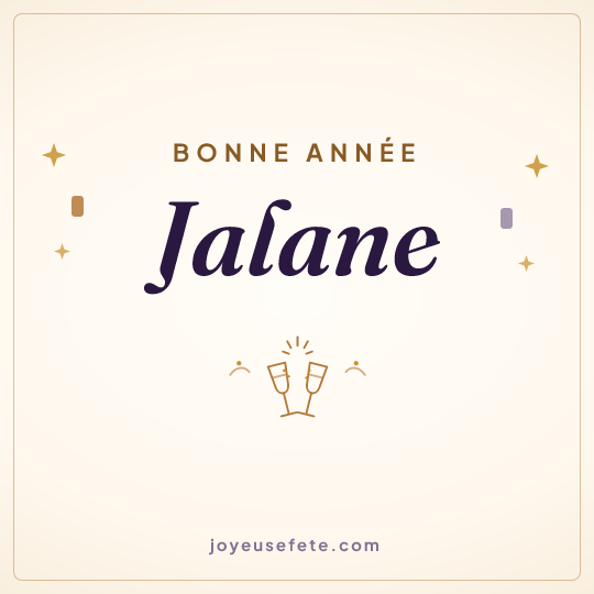 Image carrée « Bonne année Jalane » pour WhatsApp