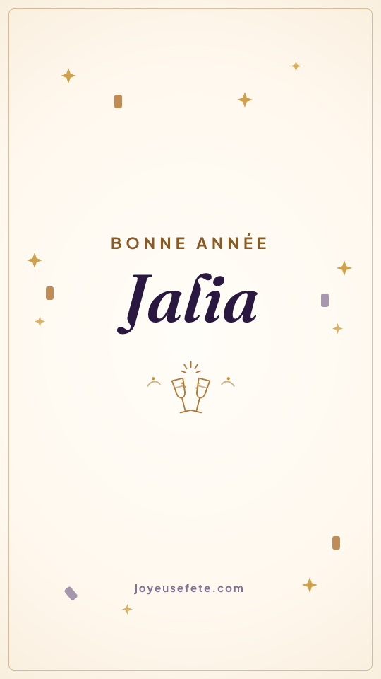 Image « Bonne année Jalia » au format story