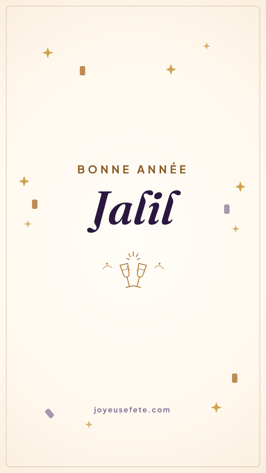 Image « Bonne année Jalil » au format story