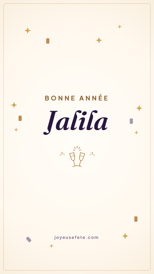 Image « Bonne année Jalila » au format story