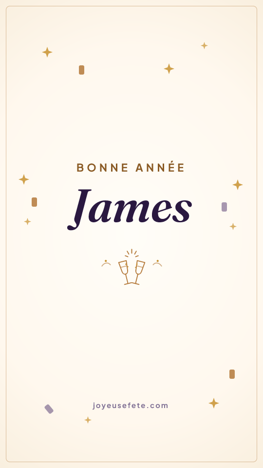 Image « Bonne année James » au format story