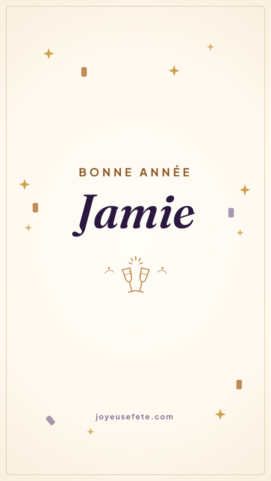 Image « Bonne année Jamie » au format story