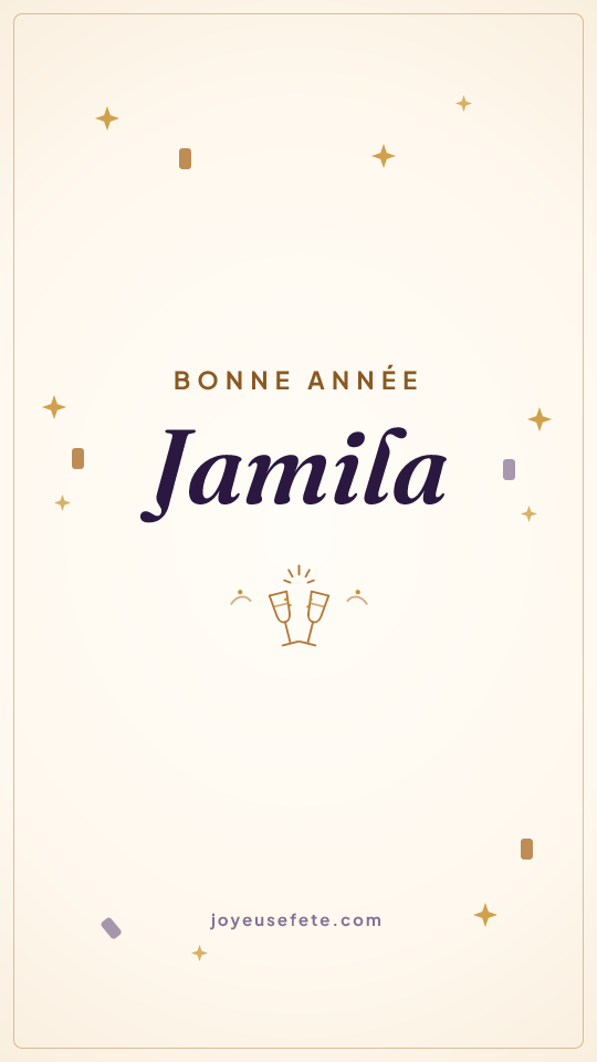 Image « Bonne année Jamila » au format story
