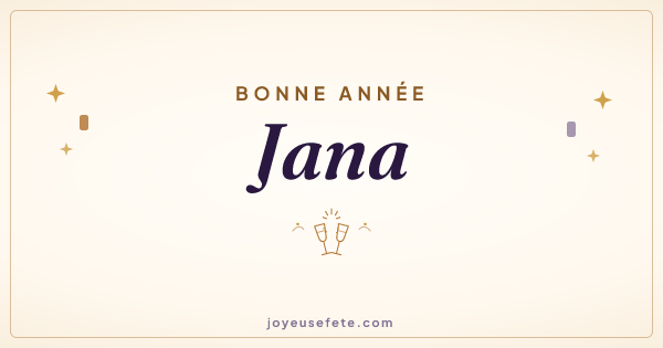 Image « Bonne année Jana » au format large