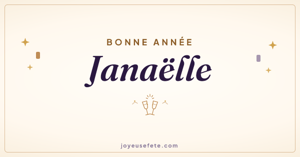 Image « Bonne année Janaëlle » au format large