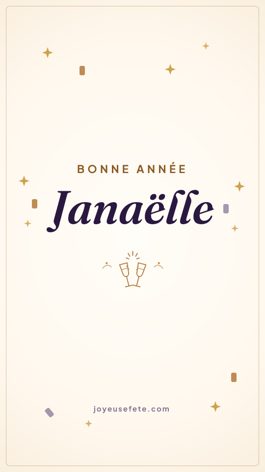 Image « Bonne année Janaëlle » au format story