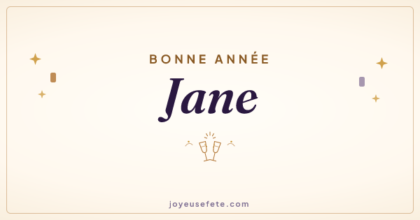 Image « Bonne année Jane » au format large