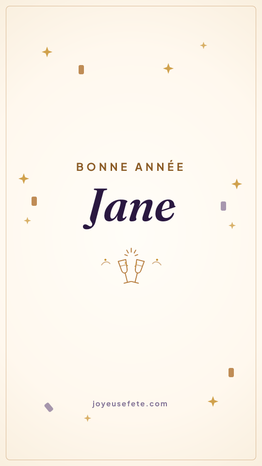 Image « Bonne année Jane » au format story