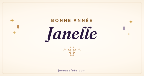 Image « Bonne année Janelle » au format large