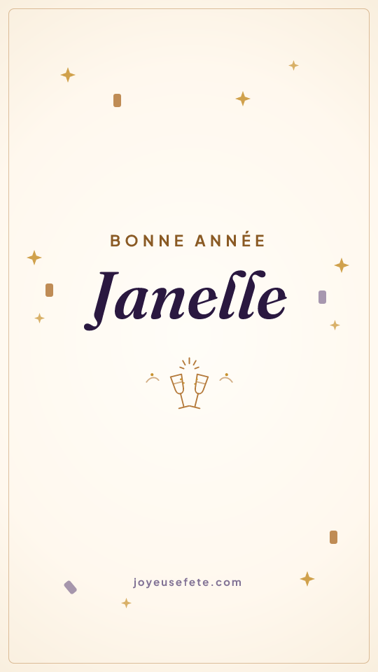 Image « Bonne année Janelle » au format story