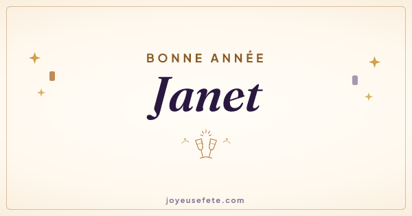 Image « Bonne année Janet » au format large