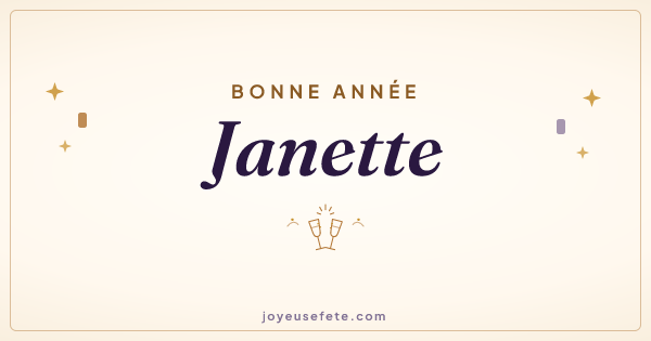 Image « Bonne année Janette » au format large