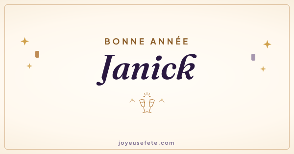 Image « Bonne année Janick » au format large