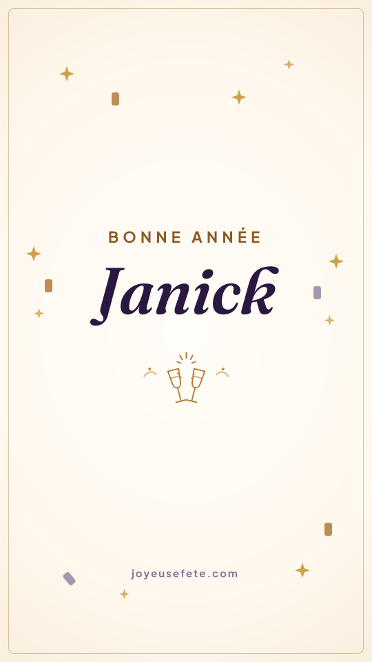 Image « Bonne année Janick » au format story