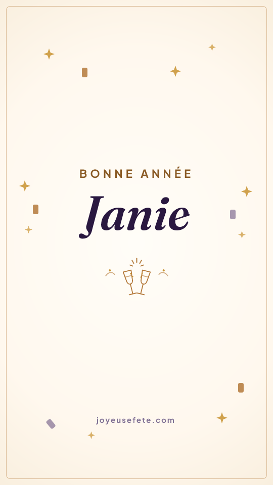 Image « Bonne année Janie » au format story