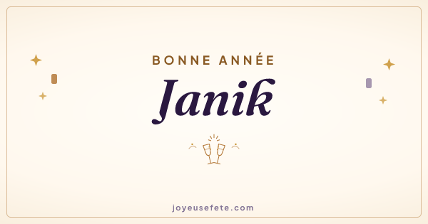 Image « Bonne année Janik » au format large