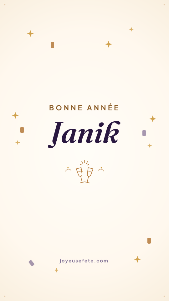 Image « Bonne année Janik » au format story