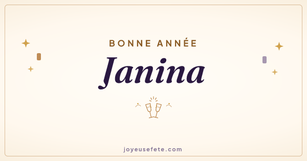 Image « Bonne année Janina » au format large