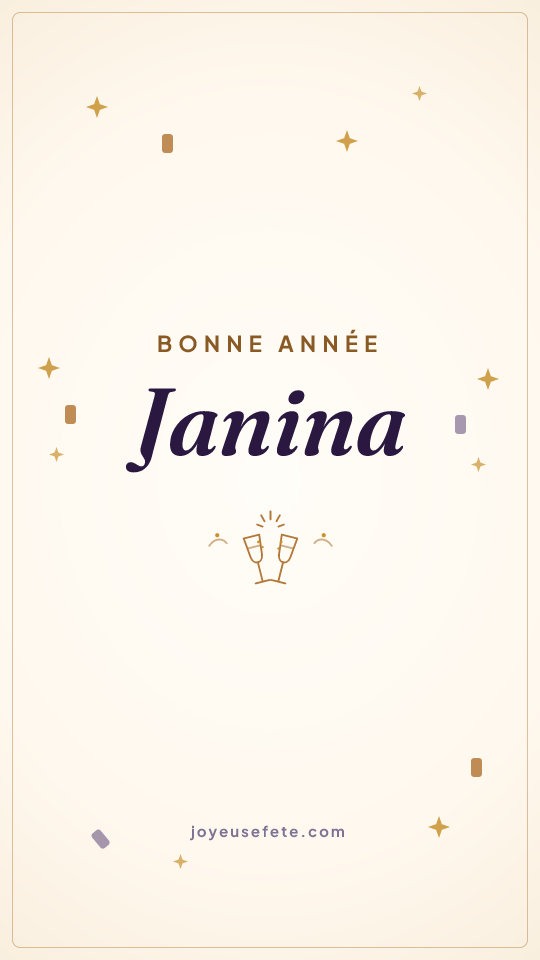 Image « Bonne année Janina » au format story