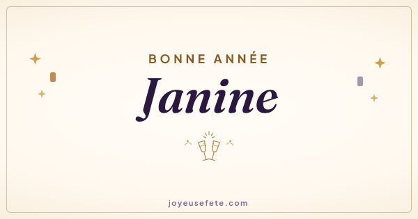 Image « Bonne année Janine » au format large