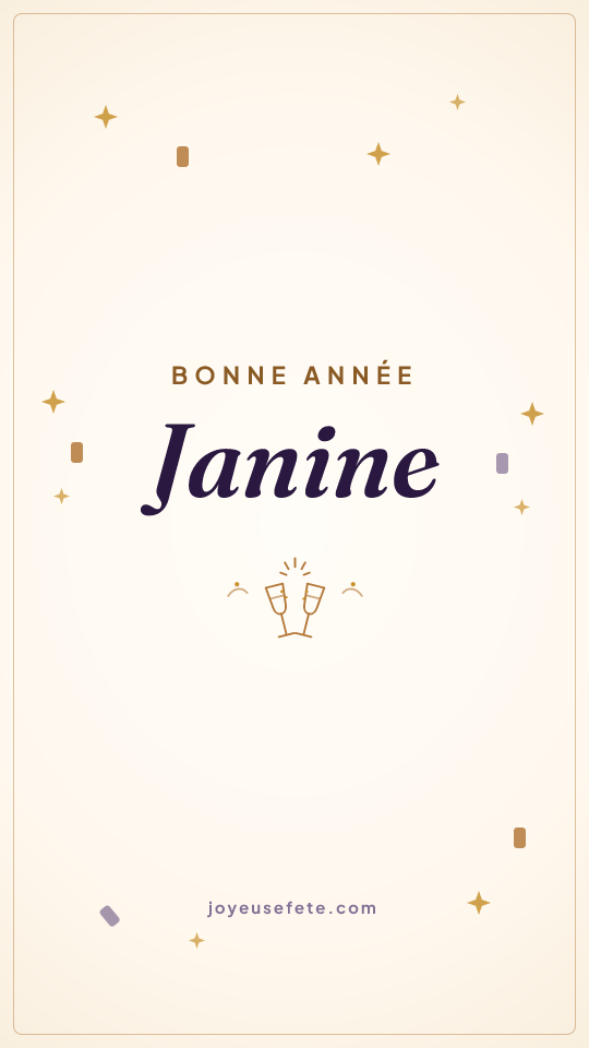 Image « Bonne année Janine » au format story