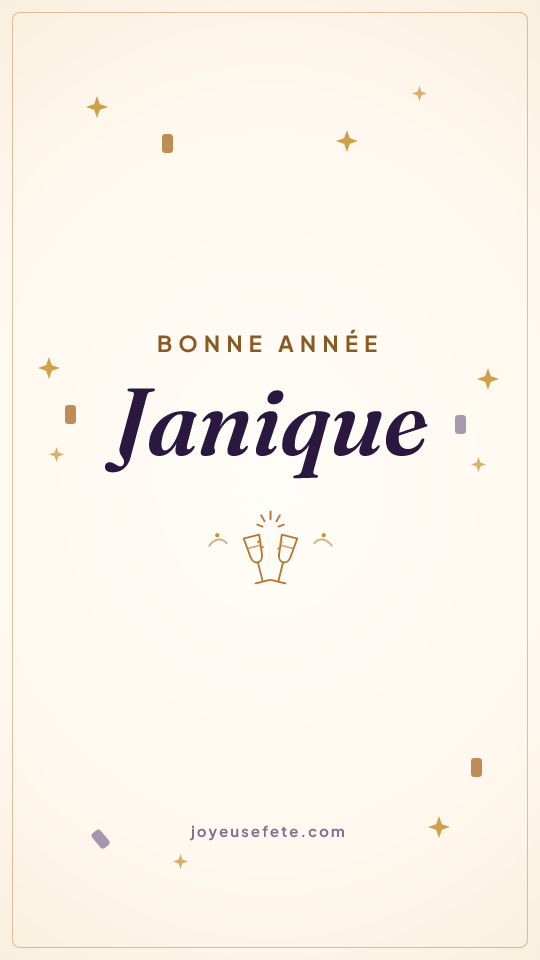 Image « Bonne année Janique » au format story