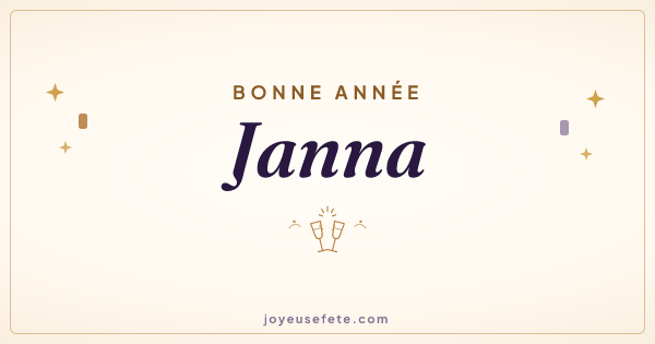 Image « Bonne année Janna » au format large