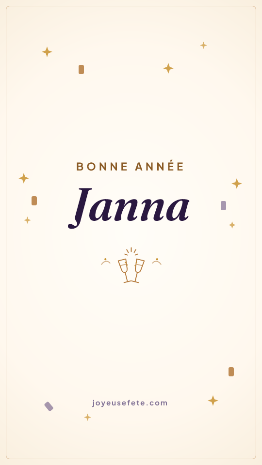 Image « Bonne année Janna » au format story