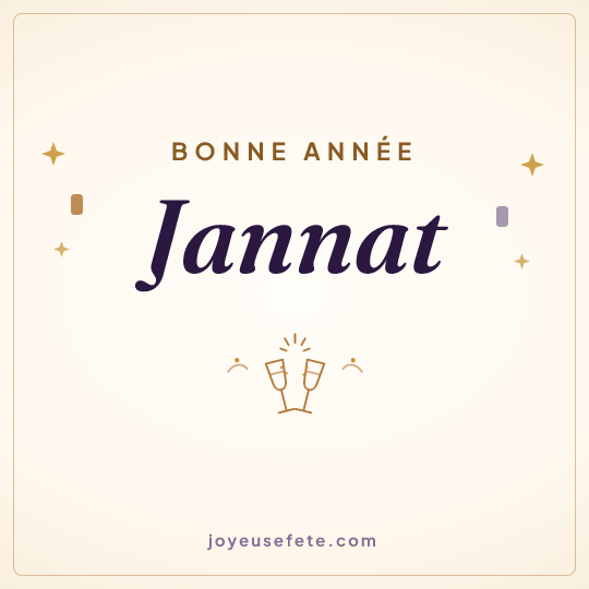 Image carrée « Bonne année Jannat » pour WhatsApp