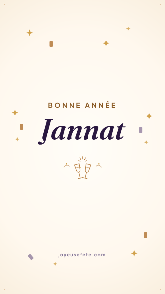 Image « Bonne année Jannat » au format story
