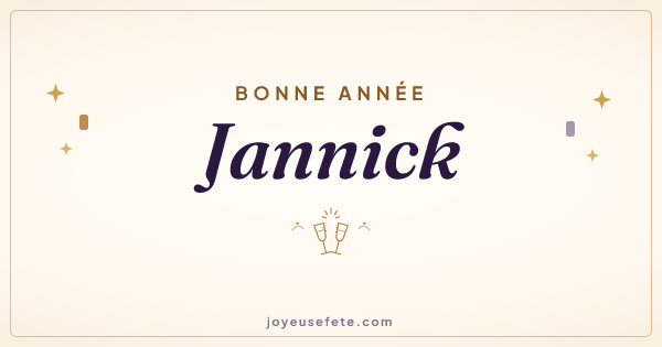 Image « Bonne année Jannick » au format large