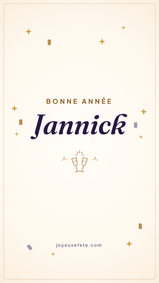 Image « Bonne année Jannick » au format story
