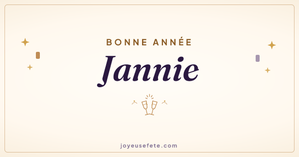 Image « Bonne année Jannie » au format large