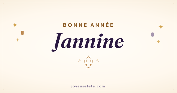 Image « Bonne année Jannine » au format large