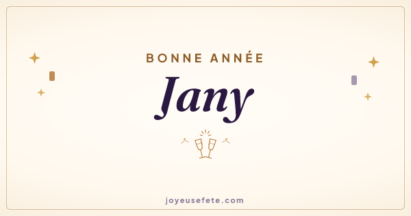 Image « Bonne année Jany » au format large