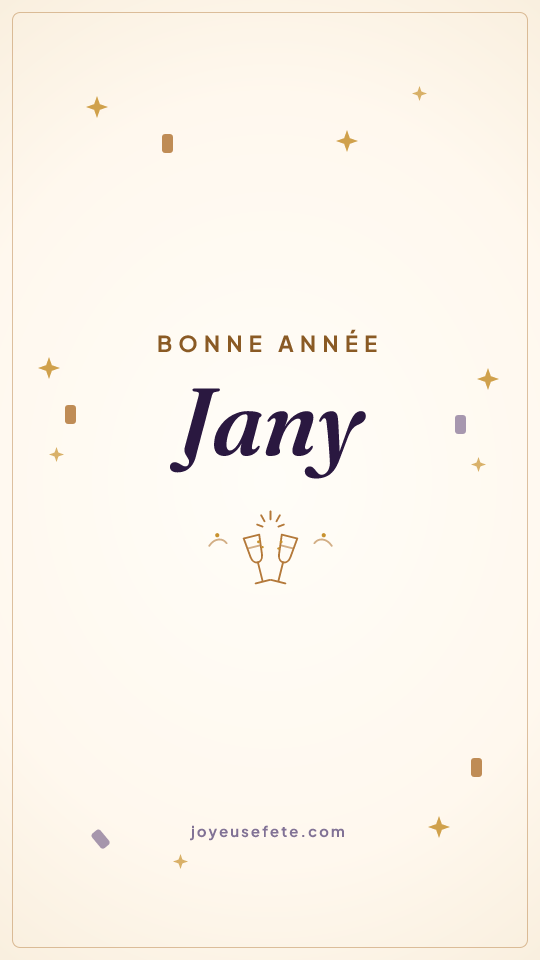 Image « Bonne année Jany » au format story